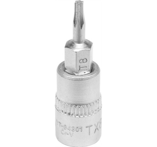 Головка торцевая с отверточной насадкой TORX YATO YT-04301 1/4" Т8 x 37 мм - 1