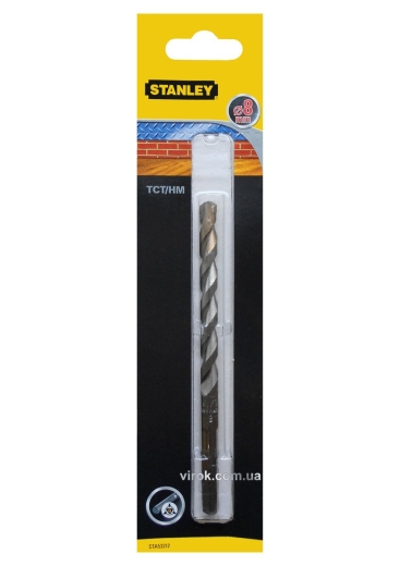 Сверло универсальное STANLEY STA53212-QZ Ø= 8 x 134/73 мм. TCT/HM металл, дерево, кирпич - 1