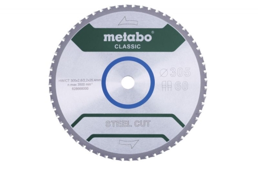 Пильный диск Metabo Steel cut Classic HW/CT 355х3.0/2.5x25.4, Z72 FZFA/FZFA 4°, 628669000 Пильный диск Metabo Steel cut Classic HW/CT 355х3.0/2.5x25.4, Z72 FZFA/FZFA 4°, 628669000