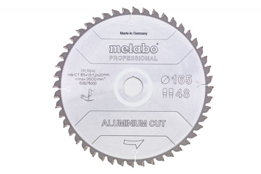 Пиляльний диск Metabo Aluminium cut HW/CT 160х1.6/1.2x20, Z48 FZ/TZ 5° від. 628288000 Пиляльний диск Metabo Aluminium cut HW/CT 160х1.6/1.2x20, Z48 FZ/TZ 5° від. 628288000