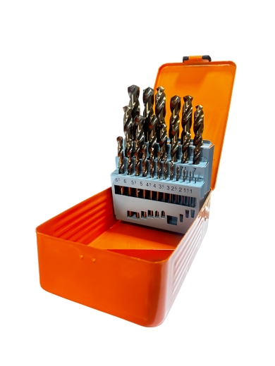 Набір кобальтових свердлів по металу GTM HSS-CO (H2501) Ø 1-13 мм 25 шт - 1