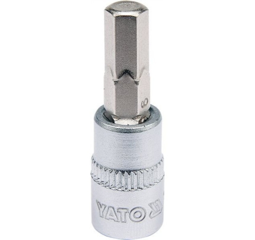 Головка торцевая с отверточной насадкой HEX YATO YT-04373 1/4" H6 x 37 мм - 1
