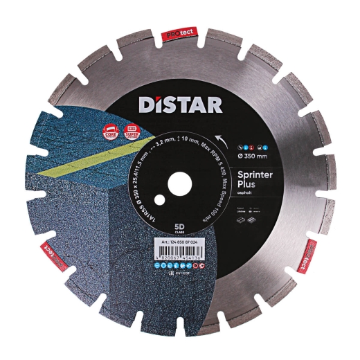 Диск алмазный Distar Sprinter Plus 350 x 3,2/2,2 x 25,4-11,5-21-ARP 40 x 3,2 x 8+2 1A1RSS/C1S-W R165 Диск алмазный Distar Sprinter Plus 350 x 3,2/2,2 x 25,4-11,5-21-ARP 40 x 3,2 x 8+2 1A1RSS/C1S-W R165