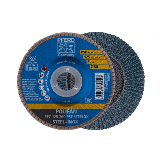 Коло шліфувальне Pferd 125*22 Z60 пелюстковий Коло шліфувальне Pferd 125*22 Z60 пелюстковий