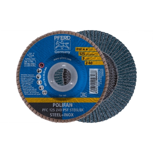 Коло шліфувальне Pferd 125*22 Z40 пелюстковий Коло шліфувальне Pferd 125*22 Z40 пелюстковий