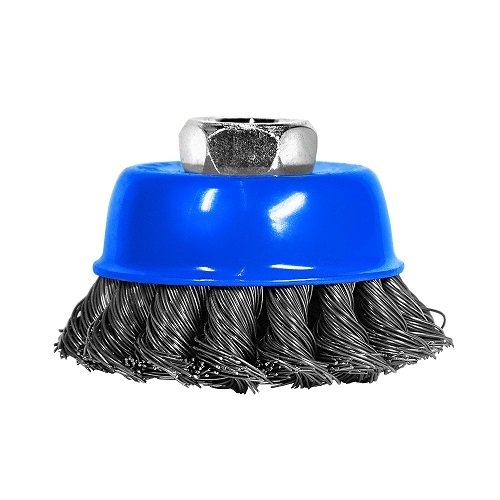 Щетка чашечная прямая S&R 65, стальная плетеная проволока - 1