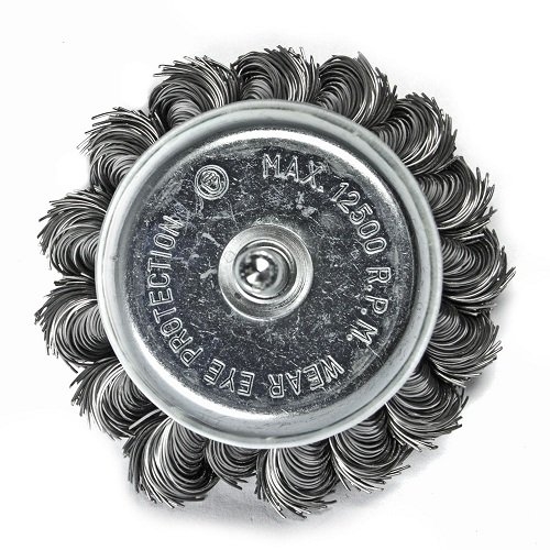 Щетка чашечная S&R 75, стальная плетеная проволока - 2