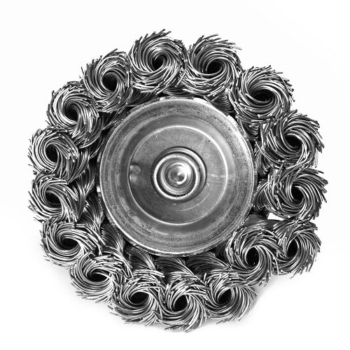 Щетка чашечная S&R 75, стальная плетеная проволока - 3