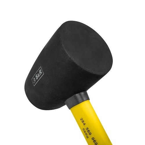 Молоток гумовий S&R 60ммх560г чорний - 2