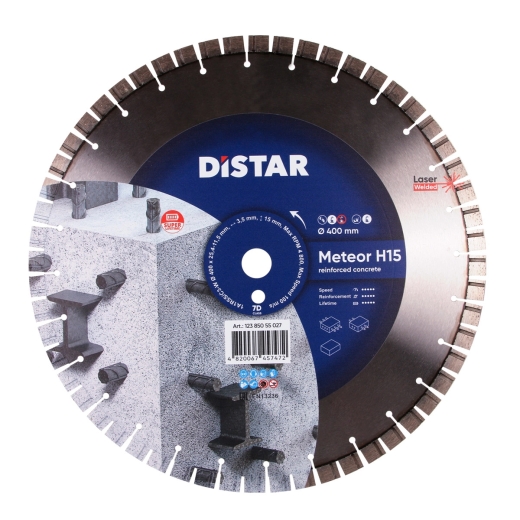 Диск алмазный Distar Meteor H15 400 x 3,5/2,5 x 25,4 Диск алмазный Distar Meteor H15 400 x 3,5/2,5 x 25,4
