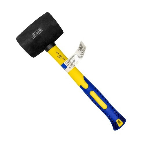 Молоток резиновый S&R 65ммх680г черный - 1
