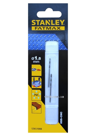 Сверло универсальное скоростное STANLEY STA51008-QZ Ø= 1,5 мм - 1