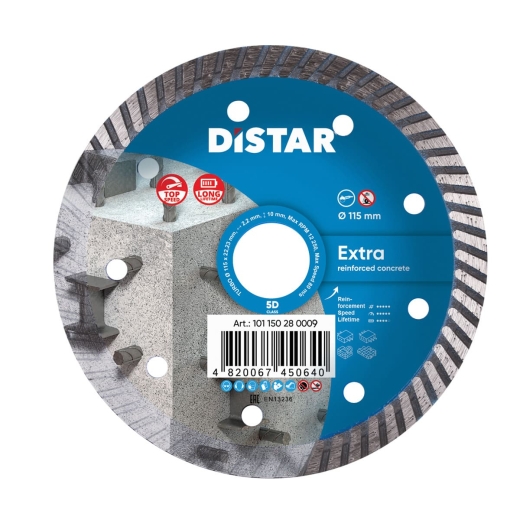 Диск алмазный Distar Turbo Extra 115 x 2,2 x 8 x 22,23 Диск алмазный Distar Turbo Extra 115 x 2,2 x 8 x 22,23