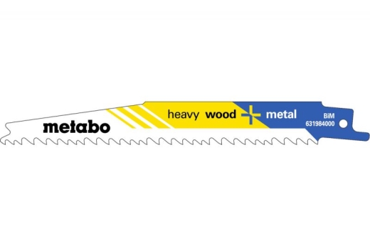Шабельне полотно Metabo Heavy Wood and Metal 150 мм, 5-8 TPI, 5 штук 631984000 Шабельне полотно Metabo Heavy Wood and Metal 150 мм, 5-8 TPI, 5 штук 631984000