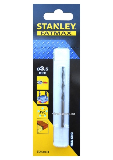 Сверло универсальное скоростное STANLEY STA51033-QZ Ø= 3,5 мм - 1