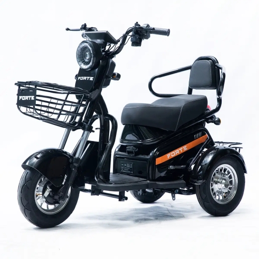 Трицикл акумуляторний FORTE S1-P600 Чорний Трицикл акумуляторний FORTE S1-P600 Чорний
