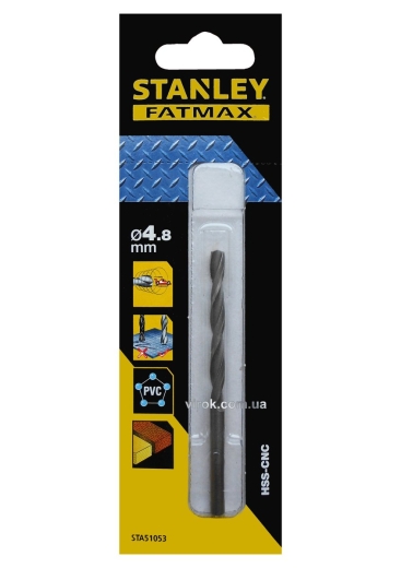 Сверло универсальное скоростное STANLEY STA51053-QZ Ø= 4,8 мм - 1