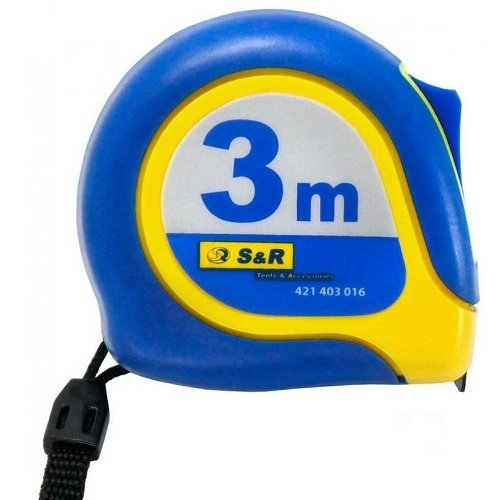 Рулетка S&R 3 м Mustang ABS корпус - 1