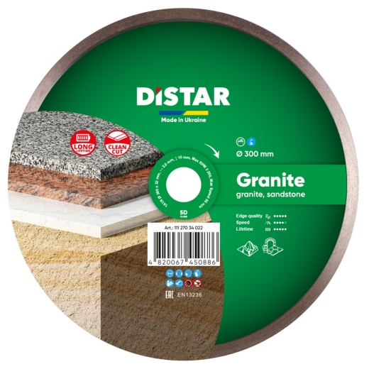 Диск алмазный Distar Granite 300 x 2 x 10 x 32 - 1