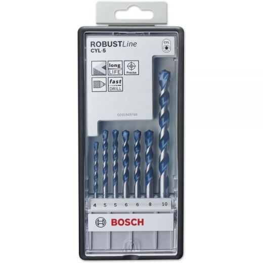 Набір свердел по каменю Bosch Robust Line CYL-5, 7 шт Набір свердел по каменю Bosch Robust Line CYL-5, 7 шт