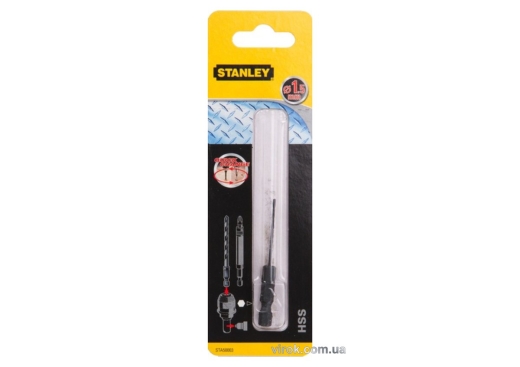 Свердло по металу STANLEY STA50003-XJ "Super-Lock HSS, Ø= 1,5 x 62/22 мм. хвостик HEX 1/4" - 1