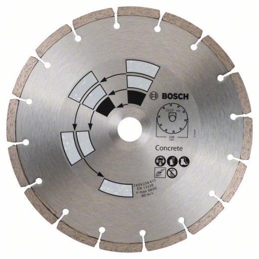 Алмазный отрезной круг по бетону Bosch Eco for Concrete 230x22.23x2.4x7 мм Алмазный отрезной круг по бетону Bosch Eco for Concrete 230x22.23x2.4x7 мм
