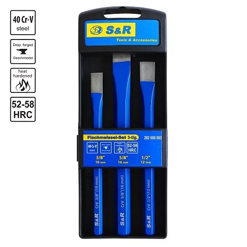 Набір ручних зубил S&R 3 шт. - 3