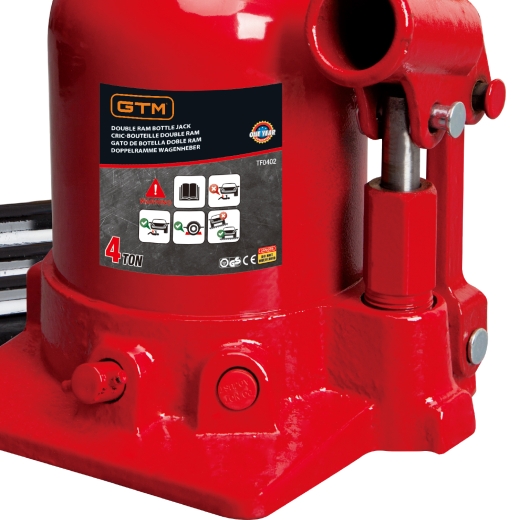 Домкрат гідравлічний GTM TF0402 пляшковий 4т двоштоковий - 3
