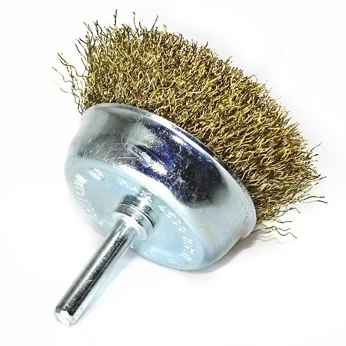 Щетка чашечная S&R 75 с латунированной гофрированной проволокой - 3