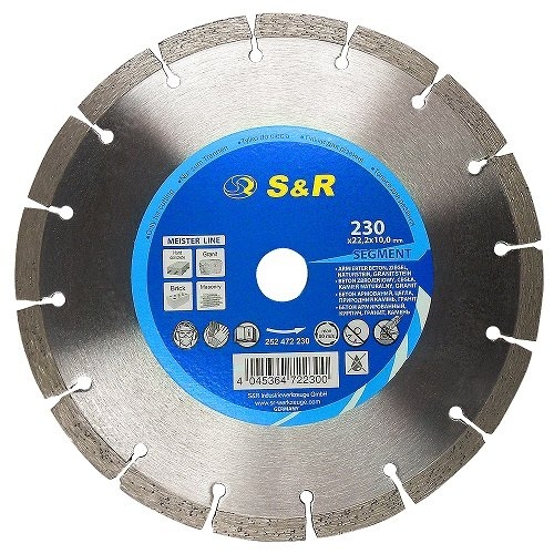 Диск алмазний сегментний S&R Meister 230x22,2 (252472230) Диск алмазний сегментний S&R Meister 230x22,2 (252472230)