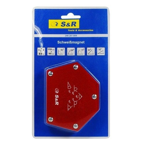Магнітний кутник для зварювання S&R 5-кутовий: 30˚, 45˚, 60˚, 75˚, 90˚ - 4