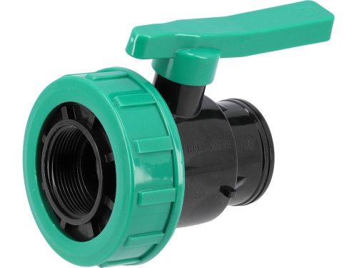 Кран шаровой FLO 88970 к водяным пластиковым трубам Ø= 3/2" Х 3/2" F/F-резьба из полипропилена - 1