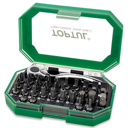 Набор биты + трещотка TOPTUL 1/4" 35ед. GACW3504 Набор биты + трещотка TOPTUL 1/4" 35ед. GACW3504