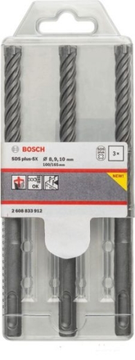 Набір бурів Bosch SDS-PLUS-5X (2608833912) 3 шт. - 1