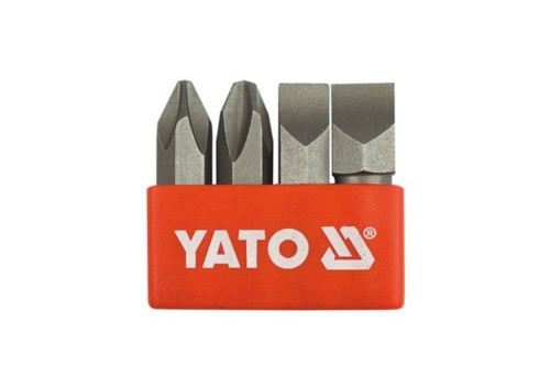 Отверточные ударные вставки YATO YT-2812 крест. и плоский шлицы: PH2/3 и S8/10х36 мм, HEX Ø= 5/16" 4 шт Отверточные ударные вставки YATO YT-2812 крест. и плоский шлицы: PH2/3 и S8/10х36 мм, HEX Ø= 5/16" 4 шт