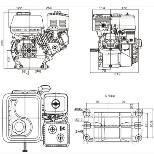 Двигатель бензиновый Loncin G 200 F(A) - 6