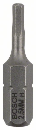 Біта Bosch Extra-Hard HEX 2.5 x 25 мм, 3 шт Біта Bosch Extra-Hard HEX 2.5 x 25 мм, 3 шт