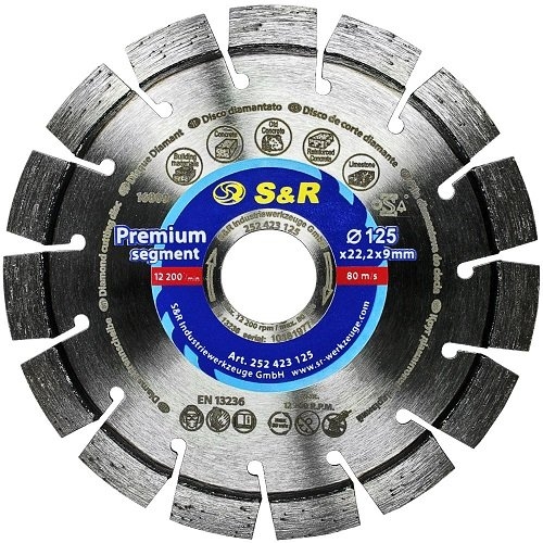 Диск отрезной сегментный S & R Premium Segment 125x22,2 Диск отрезной сегментный S & R Premium Segment 125x22,2