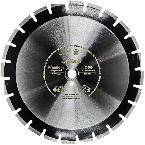 Диск алмазный S&R Premium Segment 400x25,4 асфальт Диск алмазный S&R Premium Segment 400x25,4 асфальт