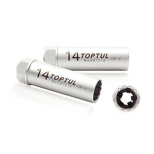 Головка TOPTUL 12-гранна свічкова 14 мм 3/8" 12 гр. L 90 мм BSBA1214S Головка TOPTUL 12-гранна свічкова 14 мм 3/8" 12 гр. L 90 мм BSBA1214S