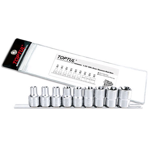 Набор головок TOPTUL TORX на планке 1/2" E10-E24 9 ед. GAAG0901 - 1