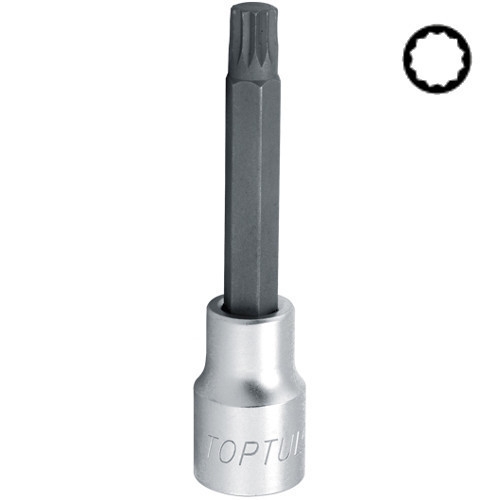 Головка торцевая TOPTUL SPLINE M8 L100 мм 1/2" BCJA1608 Головка торцевая TOPTUL SPLINE M8 L100 мм 1/2" BCJA1608