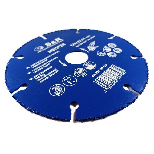 Диск Карбо-вольфрам S&R 125x22.2 мм универсальный - 2