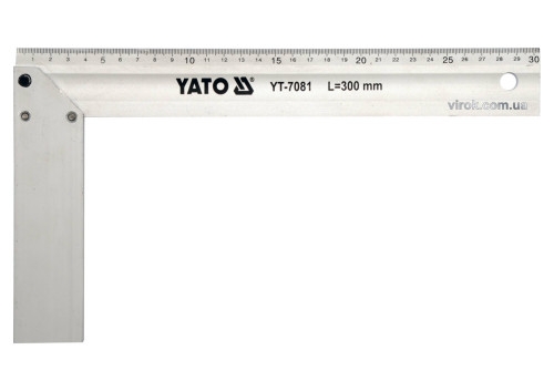 Угольник столярный алюминиевый YATO YT-7081 300 мм Угольник столярный алюминиевый YATO YT-7081 300 мм