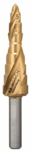 Ступенчатое сверло с трехгранным хвостовиком Bosch HSS-TiN 4-12 мм Ступенчатое сверло с трехгранным хвостовиком Bosch HSS-TiN 4-12 мм