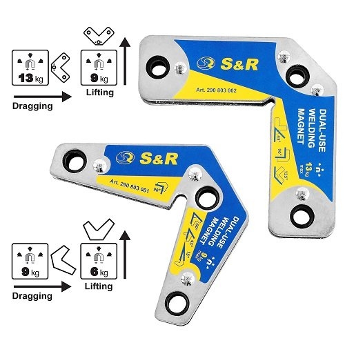Набір зварювальних магнітів S&R 2 шт. 9 кг і 13 кг - 4