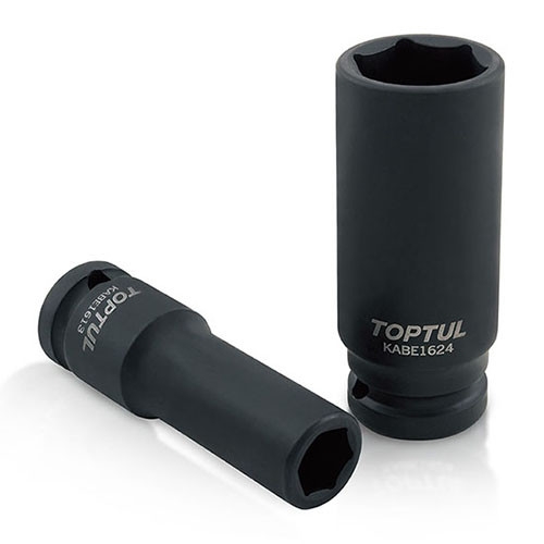 Голівка ударна глибока TOPTUL 1/2" 34 мм KABE1634 Голівка ударна глибока TOPTUL 1/2" 34 мм KABE1634