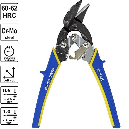 Ножницы по металлу S&R Smart 180 мм левый рез - 3