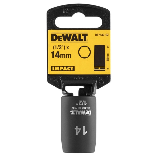 Головка торцевая ударная короткая DeWALT DT7532 IMPACT - 2