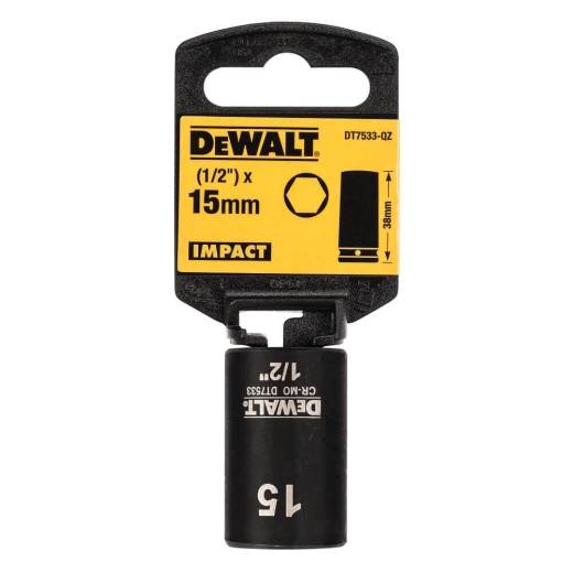 Головка торцевая ударная короткая DeWALT DT7533 IMPACT - 2